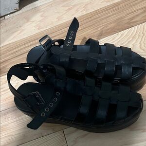 Black Strappy Sandals